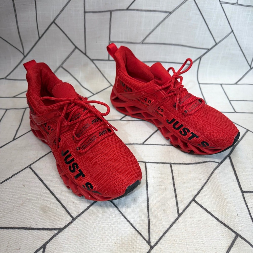 Just So So Running Shoes Size 38 Red Blade Non Slip Athletic Sneakers